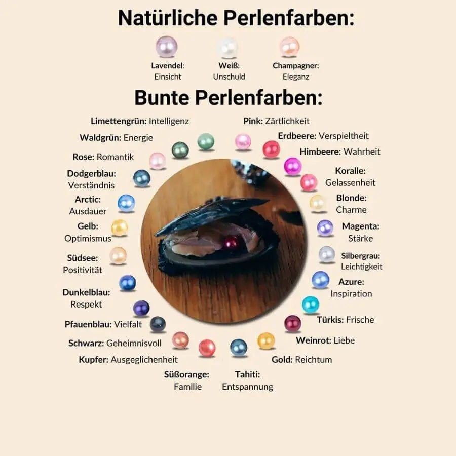 Dualis Set Kette & Ohrringe + 4 Austern - WunschPerlenDUSH-DUSO-4NP