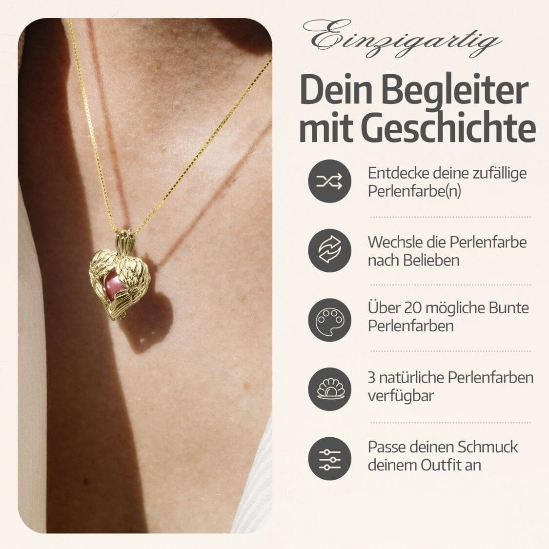 Schutzengel Kette + Auster