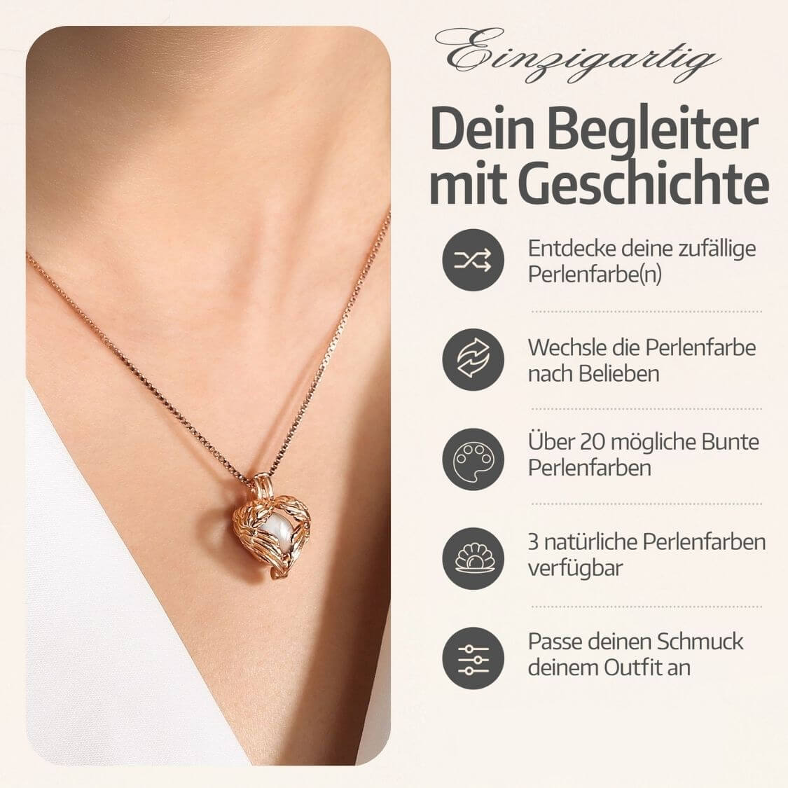 Schutzengel Kette + Auster