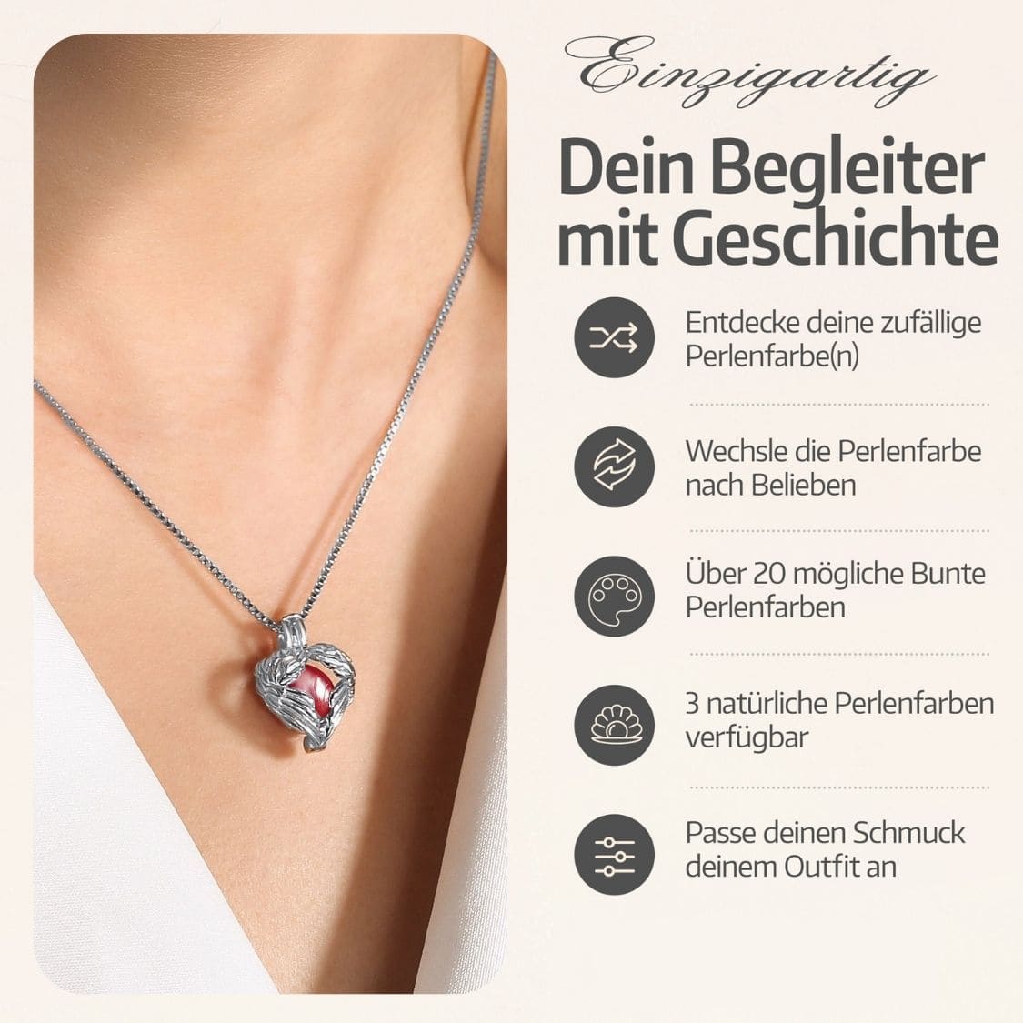 Schutzengel Kette + Auster