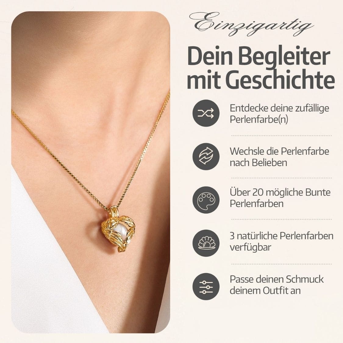 Schutzengel Kette + Auster